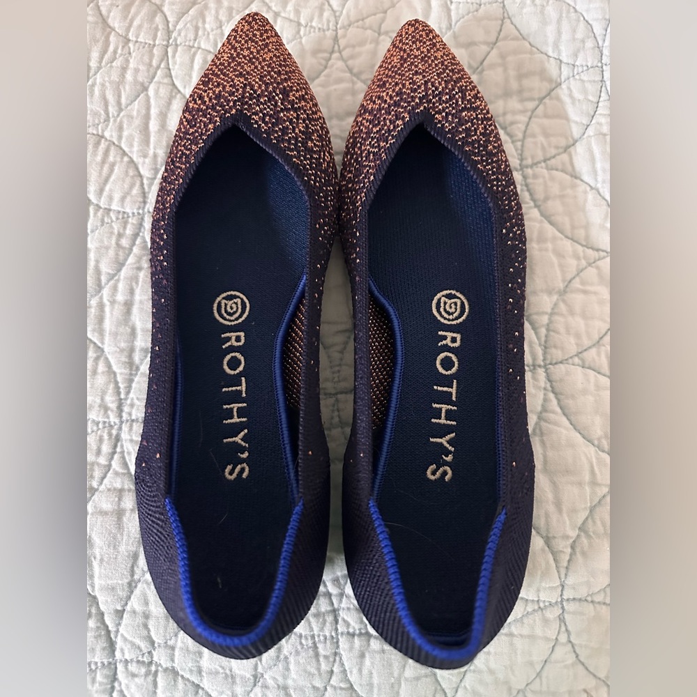 Rothy’s Midnight Metallic Points - Size 8